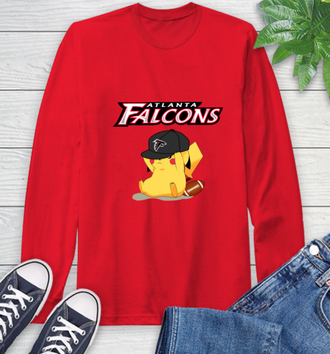 NFL Pikachu Football Sports Atlanta Falcons Long Sleeve T-Shirt 10