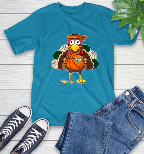 Milwaukee Bucks Turkey thanksgiving day T-Shirt 8