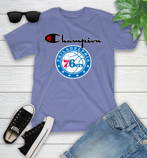 NBA Basketball Philadelphia 76ers Champion Shirt Youth T-Shirt 12
