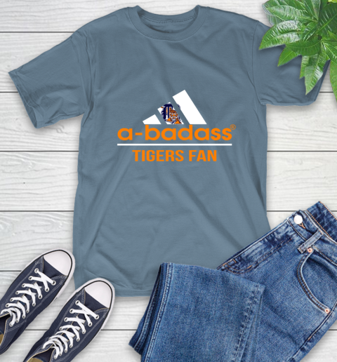 MLB A Badass Detroit Tigers Fan Adidas Baseball Sports T-Shirt 8
