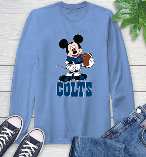 NFL Football Indianapolis Colts Cheerful Mickey Mouse Shirt Long Sleeve T-Shirt 12