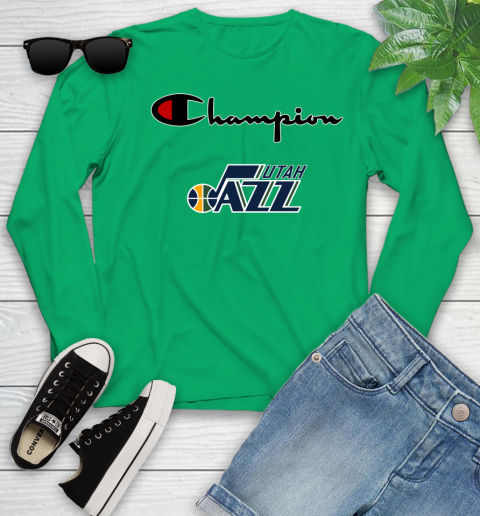 NBA Basketball Utah Jazz Champion Shirt Youth Long Sleeve 4