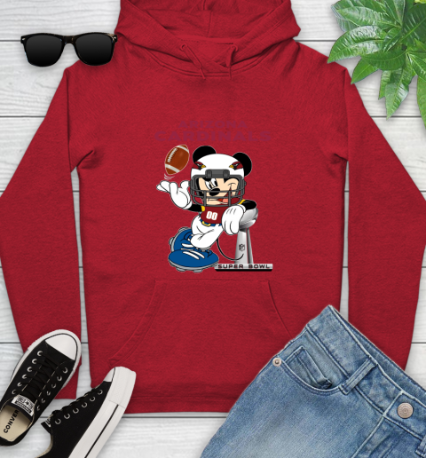 NFL Arizona Cardinals Mickey Mouse Disney Super Bowl Football T Shirt Youth Hoodie 11