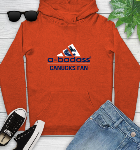 NHL A Badass Vancouver Canucks Fan Adidas Hockey Sports Youth Hoodie 4