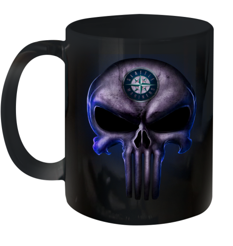 Seattle Mariners MLB Baseball Punisher Skull Sports Ceramic Mug 11oz