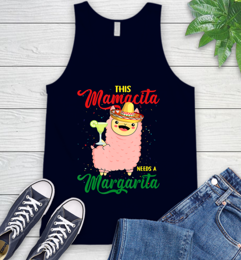 Nurse Shirt This Mamacita needs a Margarita Llama T Shirt Tank Top 2