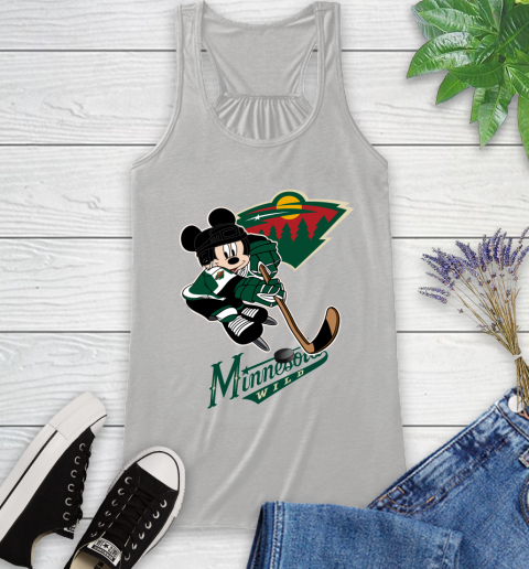 NHL Minnesota Wild Mickey Mouse Disney Hockey T Shirt Racerback Tank