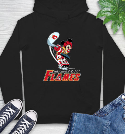 NHL Hockey Calgary Flames Cheerful Mickey Mouse Shirt Hoodie