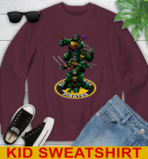 MLB Baseball Pittsburgh Pirates Teenage Mutant Ninja Turtles Shirt Youth Sweatshirt 5