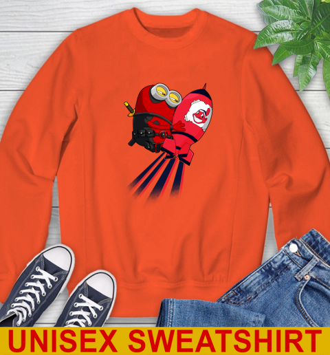 MLB Baseball Cleveland Indians Deadpool Minion Marvel Shirt Sweatshirt 3