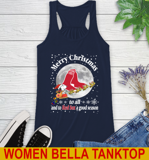 Boston Red Sox Merry Christmas To All And To Red Sox A Good Season MLB Baseball Sports Racerback Tank 9