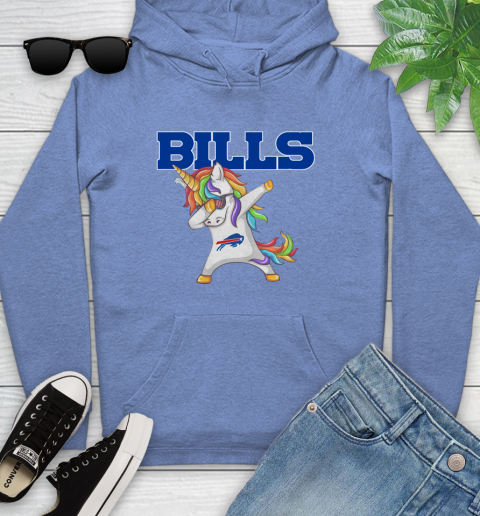 Buffalo Bills NFL Football Funny Unicorn Dabbing Sports Youth Hoodie 12