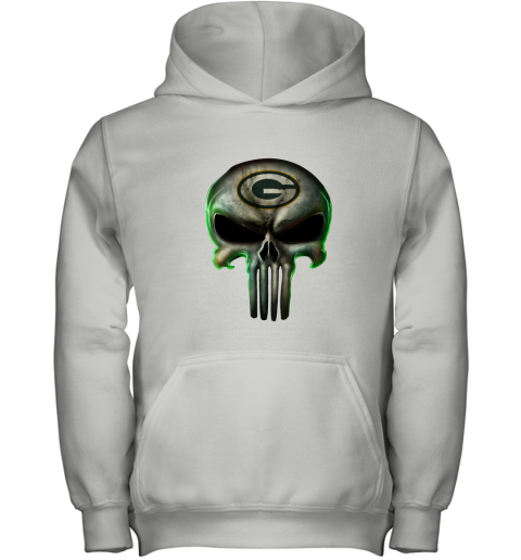 Green Bay Packers The Punisher Mashup Football Youth Hoodie