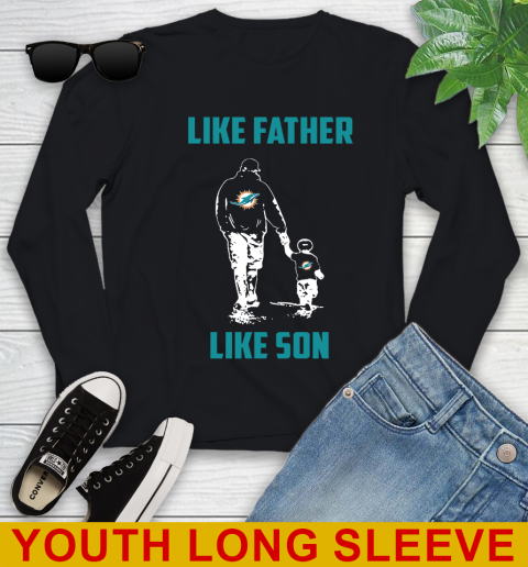 Miami Dolphins NFL Football Like Father Like Son Sports Youth Long Sleeve