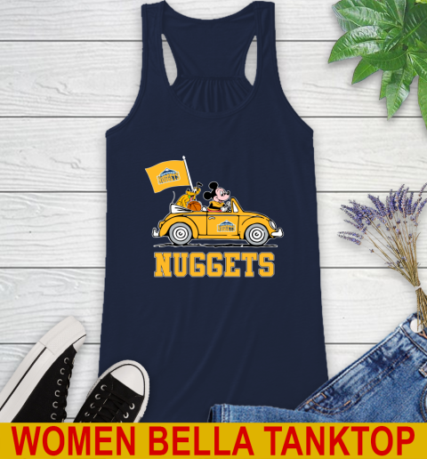 NBA Basketball Denver Nuggets Pluto Mickey Driving Disney Shirt Racerback Tank 11