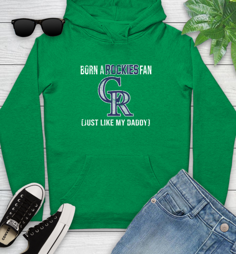 MLB Baseball Colorado Rockies Loyal Fan Just Like My Daddy Shirt Youth Hoodie 7