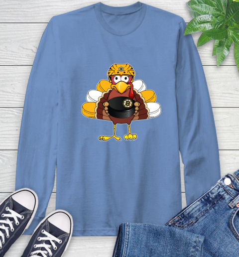 Boston Bruins Turkey Thanksgiving Day Long Sleeve T-Shirt 11