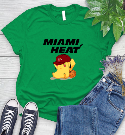 NBA Pikachu Basketball Sports Miami Heat Women's T-Shirt 6