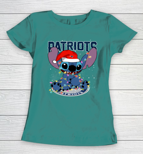 New England Patriots NFL Football noel stitch Christmas Women's T-Shirt 10