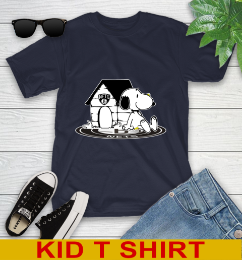 NBA Basketball Brooklyn Nets Snoopy The Peanuts Movie Shirt Youth T-Shirt 3