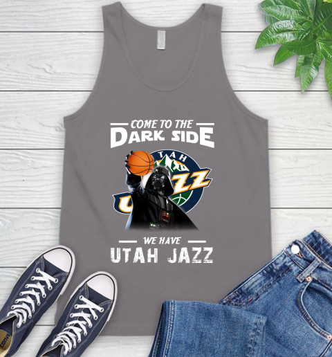 NBA Come To The Dark Side We Have Utah Jazz Star Wars Darth Vader Basketball Tank Top 6
