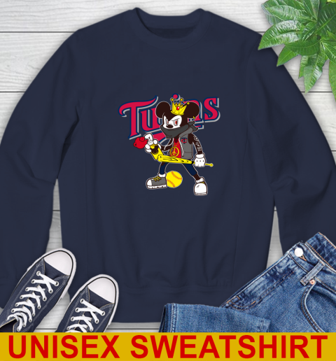 Minnesota Twins MLB Baseball Mickey Peace Sign Sports Sweatshirt 3
