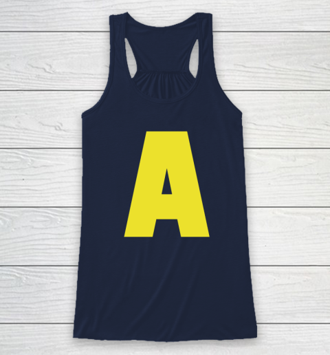 Yellow A On Red For Alvin Halloween Costume Racerback Tank 5