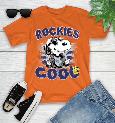 MLB Baseball Colorado Rockies Cool Snoopy Shirt Youth T-Shirt 8