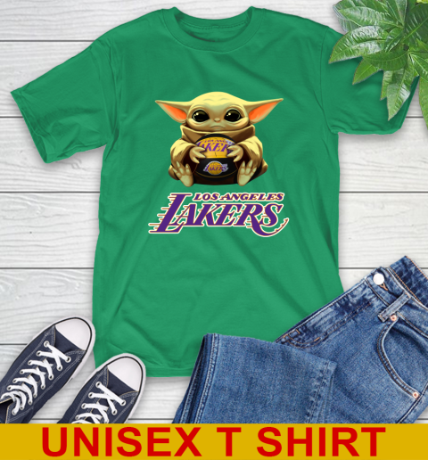 NBA Basketball Los Angeles Lakers Star Wars Baby Yoda Shirt 7