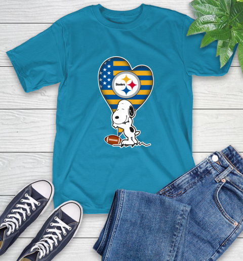Pittsburgh Steelers NFL Football The Peanuts Movie Adorable Snoopy T-Shirt 8