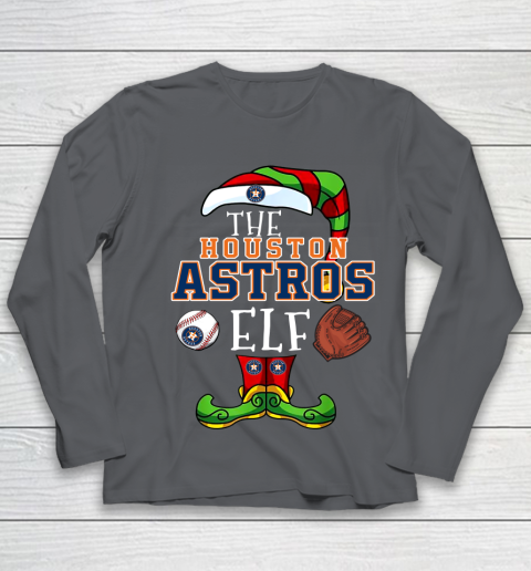 Houston Astros Christmas ELF Funny MLB Youth Long Sleeve 6