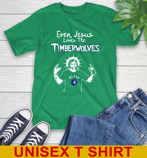 Minnesota Timberwolves NBA Basketball Even Jesus Loves The Timberwolves Shirt T-Shirt 7