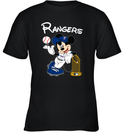 Texas Rangers Mickey Taking The Trophy MLB 2018 Youth T-Shirt