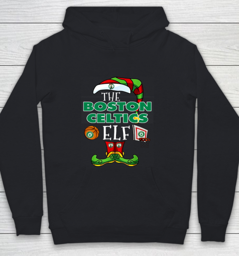 Boston Celtics Christmas ELF Funny NBA Youth Hoodie