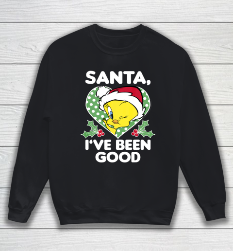 Looney Tunes Christmas Tweety Bird Santa I ve Been Good Sweatshirt