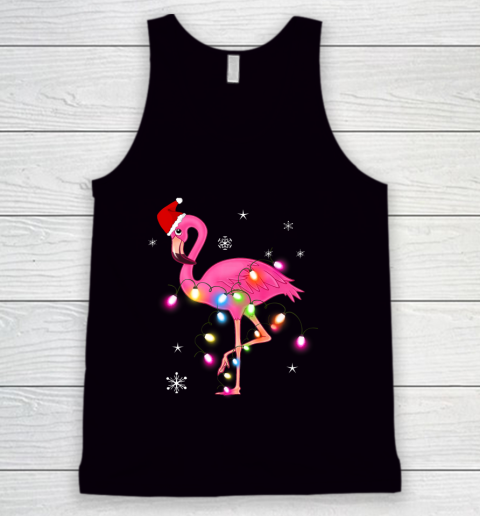 Pink Flamingo Christmas Tank Top