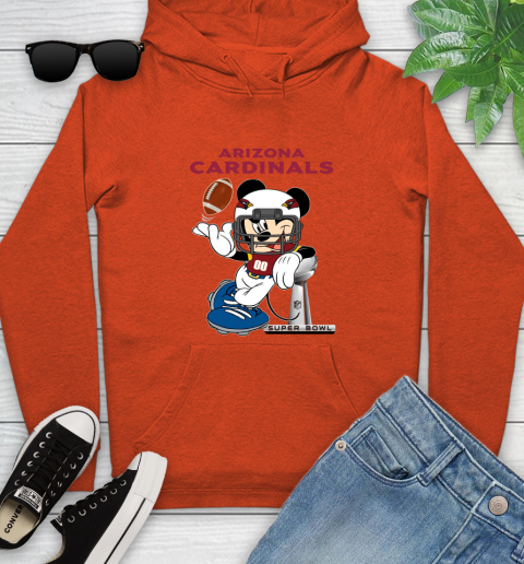 NFL Arizona Cardinals Mickey Mouse Disney Super Bowl Football T Shirt Youth Hoodie 5