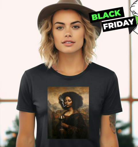 Black Mona Lisa African American Black History Month Women's T-Shirt