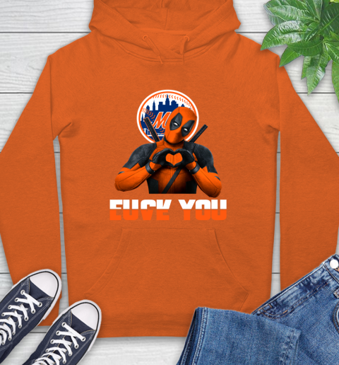 MLB New York Mets Deadpool Love You Fuck You Baseball Sports Hoodie 4