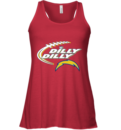 NFL Los Angeles Chargers Dilly Dilly Football Sports DFNTw26s5C1 flowy tank 32 95 151514 front red
