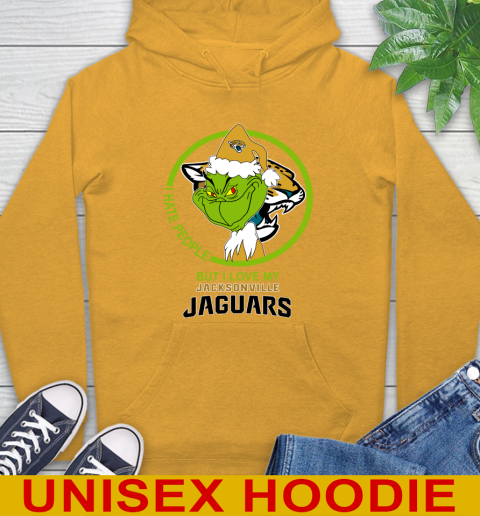 Jacksonville Jaguars NFL Christmas Grinch I Hate People But I Love My Favorite Football Team Hoodie 3