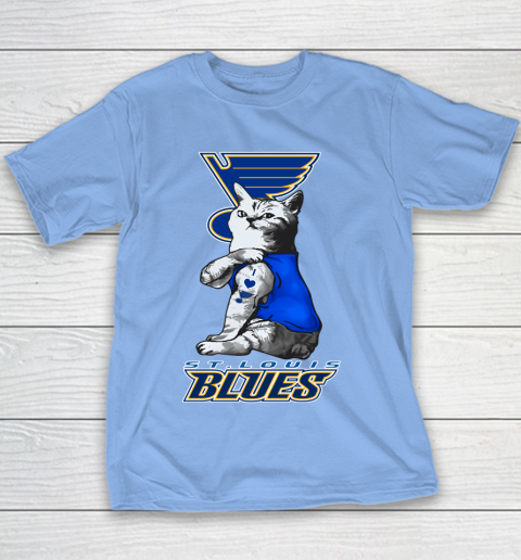 NHL My Cat Loves St.Louis Blues Hockey Youth T-Shirt 8