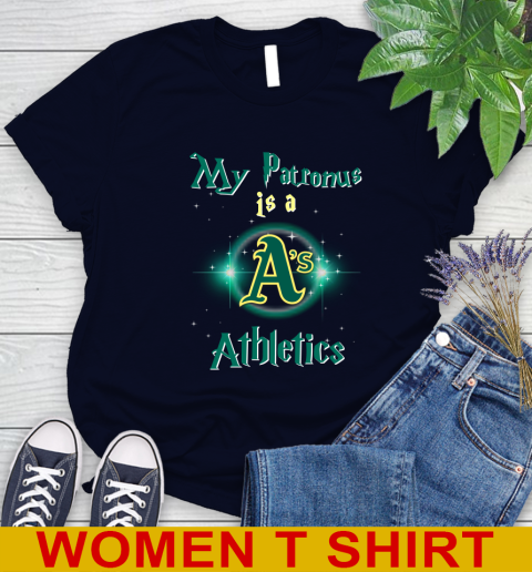 MLB Baseball Harry Potter My Patronus Is A Oakland Athletics Women's T-Shirt 2