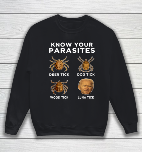 Know Your Parasites Funny Anti Joe Biden Sweatshirt
