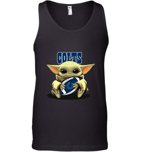 Baby Yoda Loves The Indianapolis Colts Star Wars NFL Tank Top