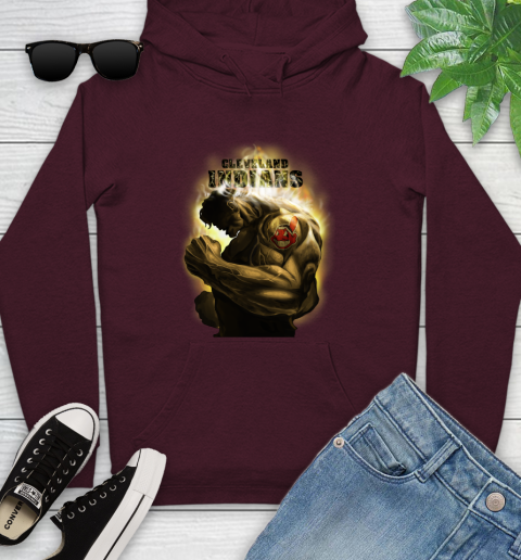 Cleveland Indians MLB Baseball Hulk Marvel Avengers Sports Youth Hoodie 7