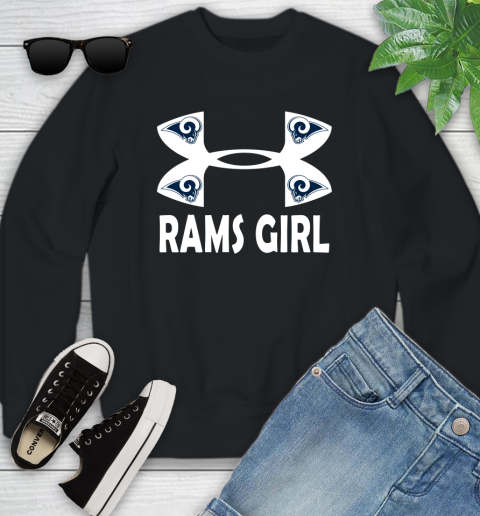 NFL Los Angeles Rams Girl Under Armour Football Sports Youth Sweatshirt
