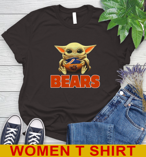 NFL Football Chicago Bears Baby Yoda Star Wars Shirt Women's T-Shirt 8