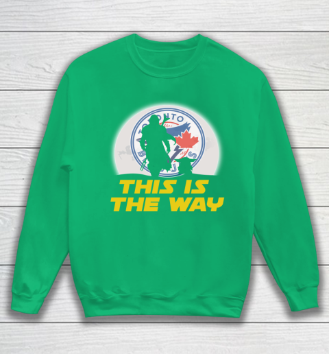 Toronto Blue Jays MLB Baseball Star Wars Yoda And Mandalorian This Is The Way Sweatshirt 5