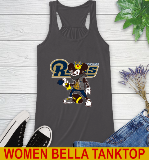 Los Angeles Rams NFL Football Mickey Peace Sign Sports Racerback Tank 12